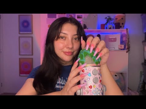 ASMR beeswax on the mic, hair brushing, fast tapping, and tracing triggers 😴✨💘 | Kat’s CV