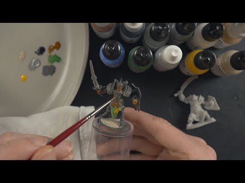 Miniature Painting ASMR - Timur Mangu (Reaper Core Skills kit)