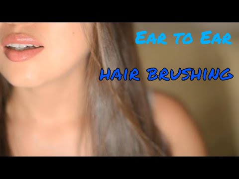 ASMR Ear to Ear Close Up Whispering, Hair Brushing, Fabric Scratching, Mouth Sounds