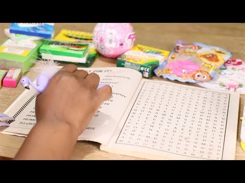 ASMR Scratching Sounds *Word Search* Dry Pin