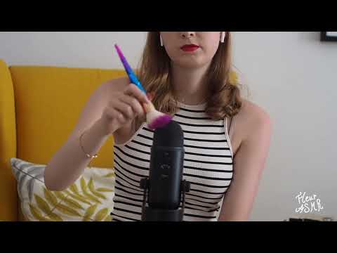 ASMR Gentle Microphone Brushing   with super soft brush for deep sleep no talking 1
