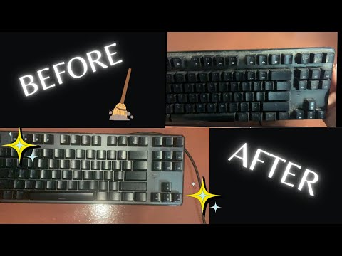 Keyboard Cleaning |ASMR| tapping & rubbing (NO TALKING)