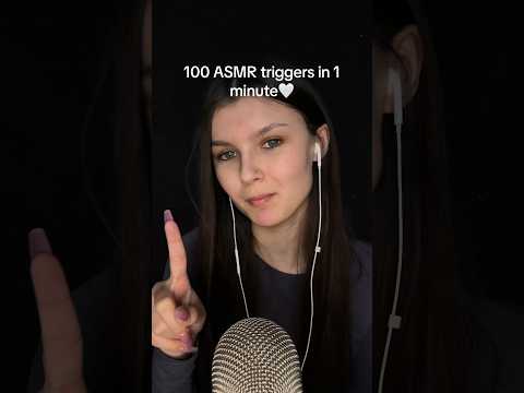 ASMR 100 Triggers in 1 Minute!  #asmr #relax #tingly #tinglysounds #asmrtingles