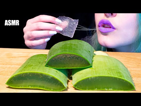 ASMR: SUPER SLIMY CLEAR ALOE VERA | Soft Sticky Sounds 🌵 ~ Relaxing Eating [No Talking|V] 😻
