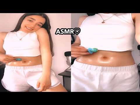 ASMR | PLAYING WITH BELLY BUTTON AND USING RING POP CANDY *best tingles for your ears* RELAXATION💙