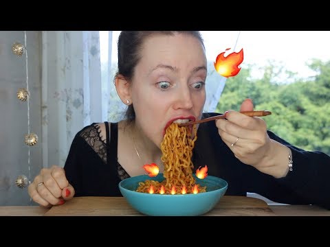 ASMR Fire Noodle Challenge | Eating Sounds