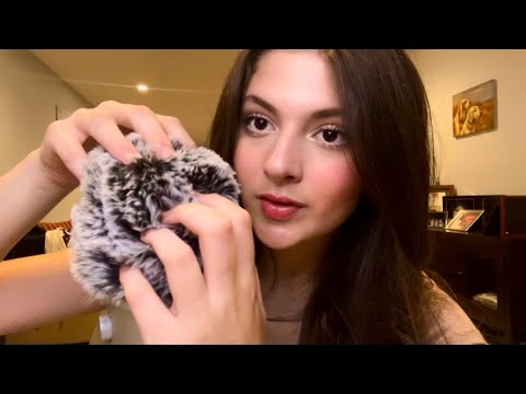 ASMR Brain Massage with Fluffy Mic Cover | fluffy mic scratching, mouth sounds, hand movements, slow