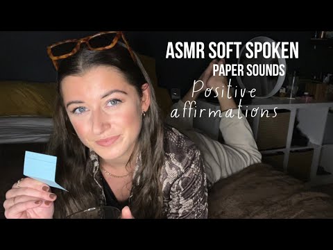ASMR positive affirmations & paper sounds soft spoken | for sleep and relaxation