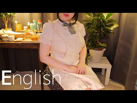 ASMR The Relaxing Night for My Lady🌈 (English, Cleansing, Skincare, The First Moment with the Maid)