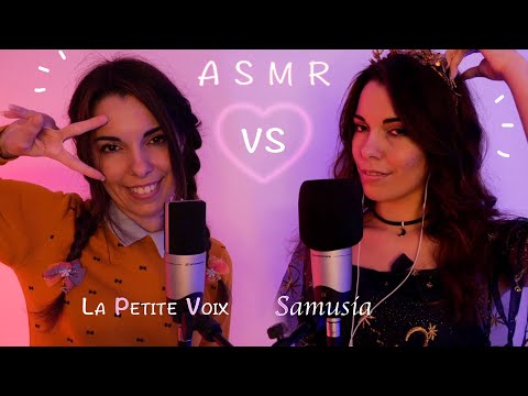 ASMR Twin ~ Mouth Sounds BATTLE 💕 Samusia VS La Petite Voix 💕 Double Inaudible * Bruits de Bouche FR