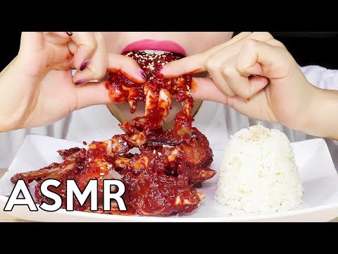ASMR Spicy Raw Crabs (Yangnyeom Gejang) Eating Sounds 양념게장 리얼사운드 먹방