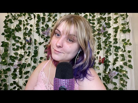 ASMR doing your requested triggers!! makeup, close up whispers, bugs, mic scratching, slime (LIVE)