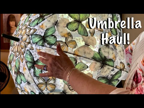 ASMR Umbrella Haul! Show & tell (Soft spoken) Heavy plastic & vinyl crinkles