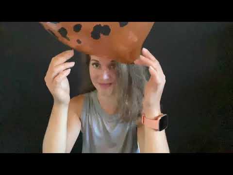 Balloon challenge - blowing to pop, tapping & scratching | asmr