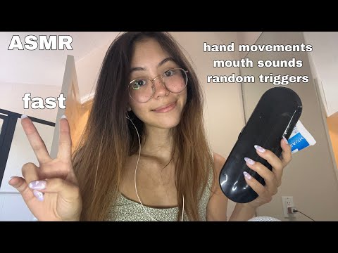 ASMR | Hand Movements, Mouth Sounds, & Unpredictable Triggers (fast, echoey, & rambles)