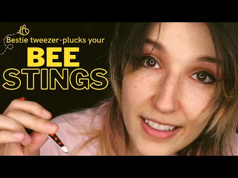 ASMR - STUNG BY 1000 BEES ~ Oh No! Plucking Out the Bee Stingers ~
