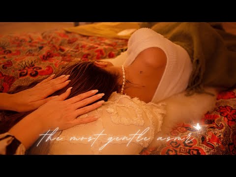 ASMR whispered 😴 super soft & slow touch real person massage w/o ambient music