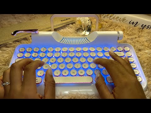 ASMR- Relaxing Typewriter Keyboard Sounds 💖 (Clicking, Typing, Tapping)