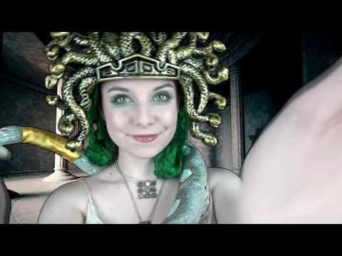 🐍 Medusa Cleans and Dusts You (You're a Statue) 🐍 ASMR (Soft Spoken British, Face Brushing)