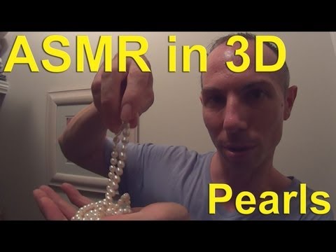 ASMR 3D Binaural Mic Sounds with Pearls Rubbing Together ASMR 3D / Binaural Mic