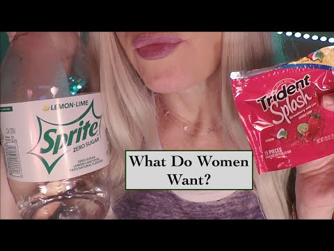ASMR Intense Gum Chewing Ramble & Soda Drinking | What Women Want | Whispered