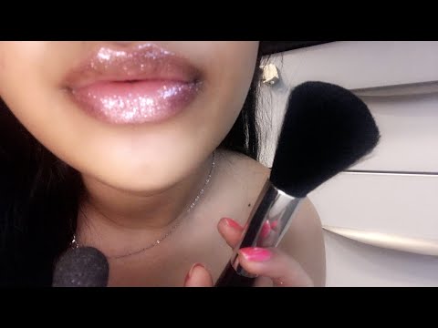 ASMR~ INTENSE WET MOUTH SOUNDS + FACE BRUSHING + HAND MOVEMENTS (very tingly)