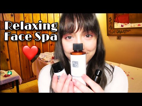 ⭐ASMR Relaxing Spa Facial on Christmas ⛄ (Whispering, Layered Sounds, Face Massage)