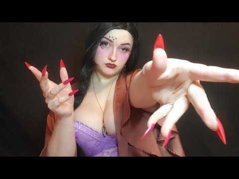 ASMR Witch's Sleep Spell (Hand Movements, Tongue Clicking, Repetitive Phrases)