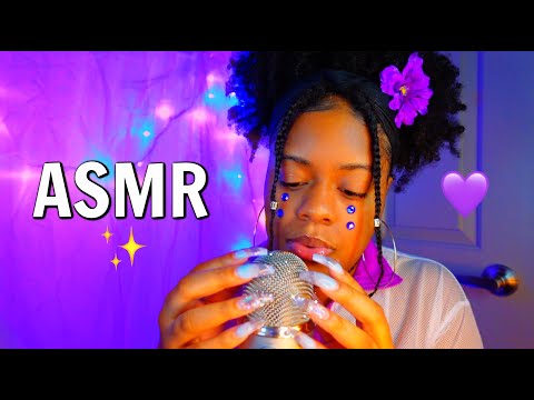 ASMR - BRAIN/MIC SCRATCHING + DRY MOUTH SOUNDS 💜✨ (SO GOOD)