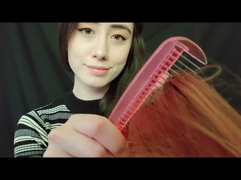 ASMR | Lo-fi Hair Brushing  (Whispered)