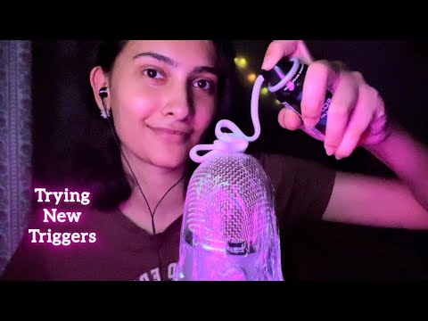 ASMR | Trigger Assortment // Visual Triggers, Layered Sounds, Sticky tapping, Rain & Thunder etc