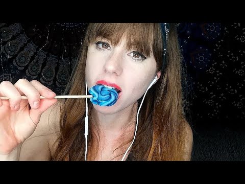 ASMR LOLLIPO EATING, MOUTH SOUNDS, HARD CANDY EATING