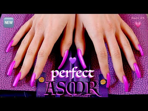 💜 Perfect sound 😴 SCRATCHING + soft tapping 💜 everything Violet-PURPLE! 💜 🎧 intense ASMR ★