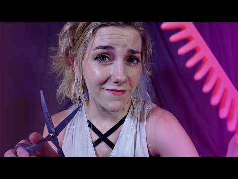 ASMR 💇🏼‍♀️ Hair Stylist Saves You From... Your Mom? | Haircut, Brushing, Scissors, Soft Spoken,