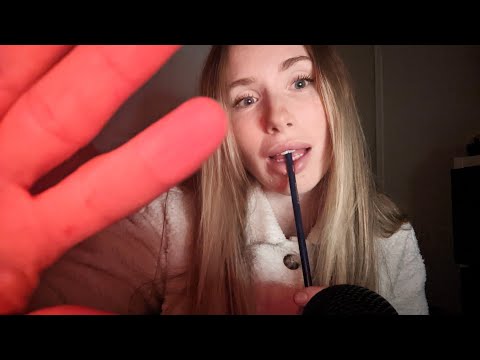 ASMR ~ 👁️👄👁️ sketching your face, on your face
