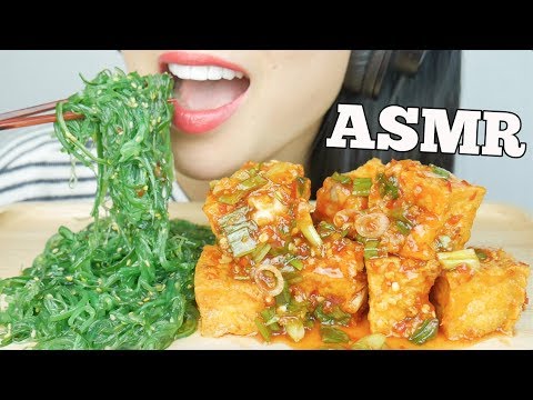 ASMR Spicy Tofu + Seaweed Salad (EATING SOUNDS) NO TALKING | SAS-ASMR