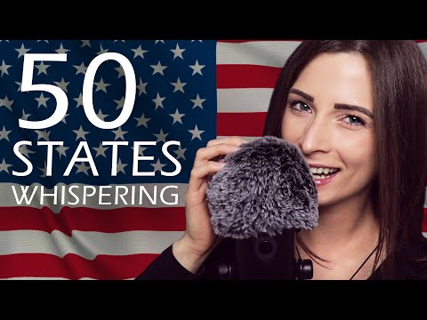 ASMR Whispering Trigger Words | Names of all 50 States of America [Whispering ASMR]