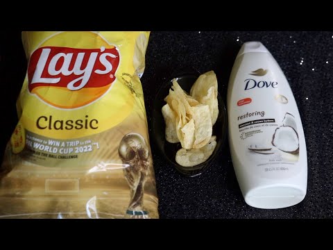 DOVE RESTORING COCONUT COCOA BUTTER ASMR LAYS CLASSIC CHIPS EATING SOUNDS
