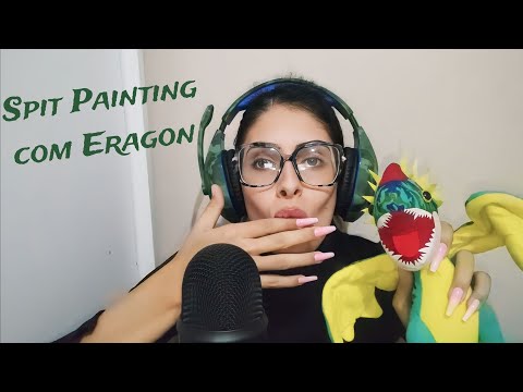 ASMR - Spit Painting com Eragon 🐉😝 #asmr #relax