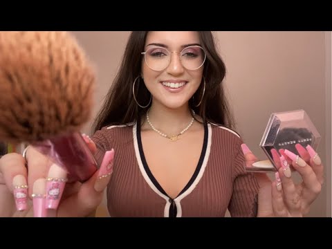 ASMR Big Sis Does Your Makeup with New Luxury Products ✨💗 Tapping & Whispering