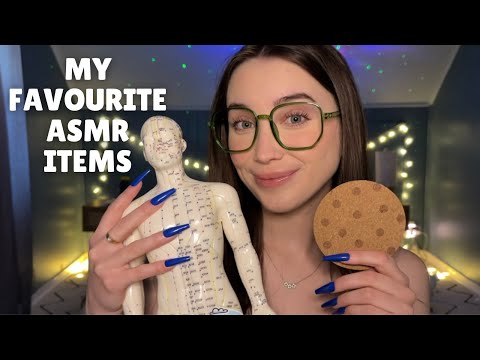 My Favorite Items for ASMR 🥰🤤 (whispered tapping and scratching)