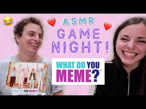 ASMR GAME NIGHT with me & my brother 🤓 Play with us! (Cosy whispered hangout) | WHAT DO YOU MEME 😛