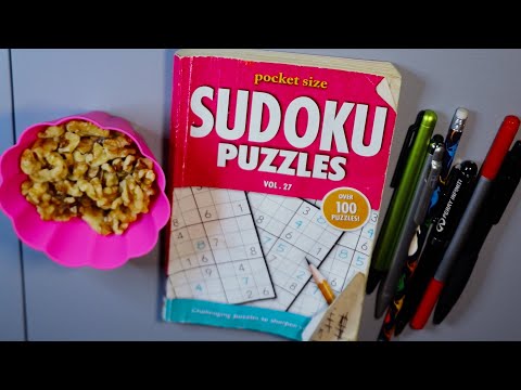 Sudoku Puzzle ASMR Eating Sounds | Walnuts