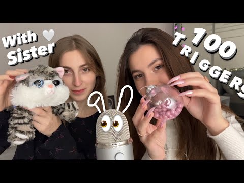 Asmr 100 triggers in 10 minutes with my sister 🪐Asmr sleep 😴 #asmr #asmrsleep #asmrtriggers