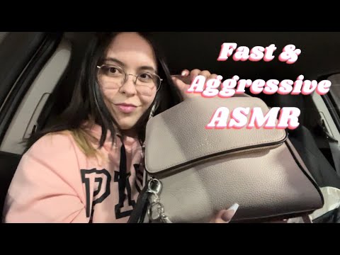 Fast & Aggressive ASMR In The Car & Whispering Lofi