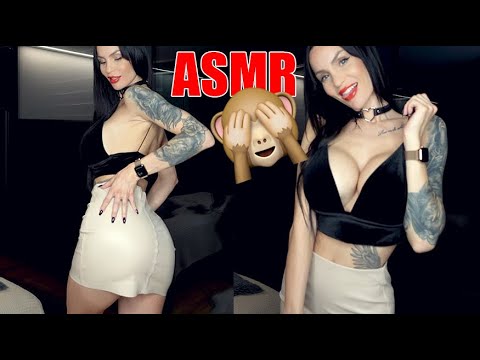ASMR 😱🙈 Mini Leather Skirt Try On
