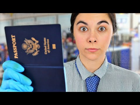 TSA Check's Your Body & Bag ✈️ ASMR Airlines