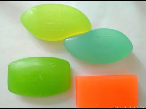 ASMR Cutting of glycerin soap /ASMR  with soft clear soap\ No talking