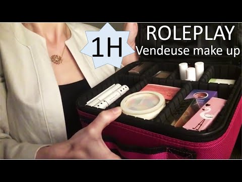 { ASMR FR } 1H roleplay vendeuse maquillage * je te maquille * crinkling * tapping * whispering