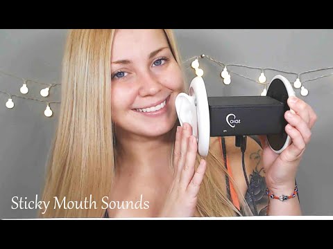 ASMR Sticky Mouth Sounds, Whispers and Kisses~